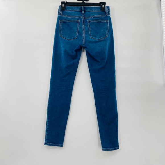 J. Crew 9" High-rise Jeggings In Medium Blue Soft Wash Stretch Knit Size 25 - Picture 11 of 12